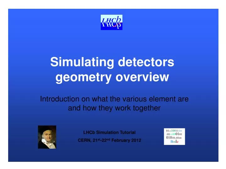 simulating detectors geometry overview