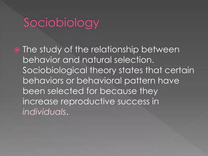 sociobiology