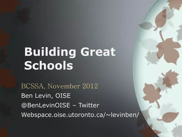 building great schools