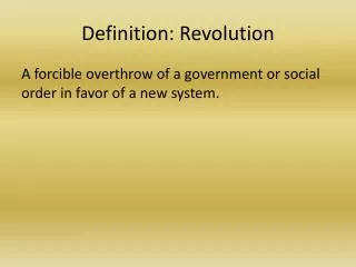 Definition: Revolution