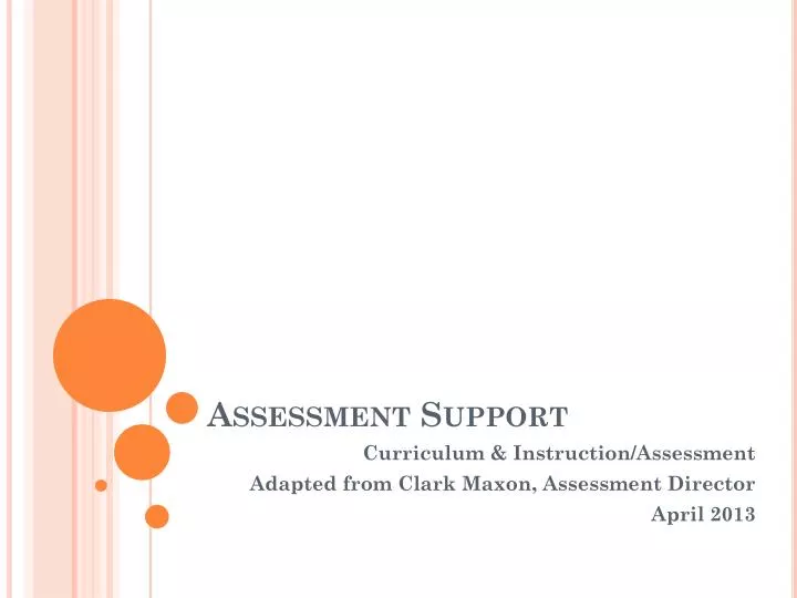 assessment support