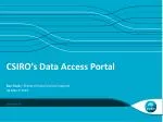 CSIRO’s Data Access Portal - slide 1
