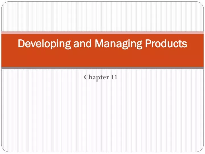 developing and managing products