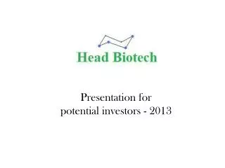 Presentation for potential investors - 2013