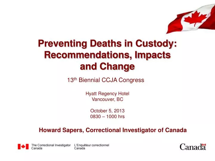 preventing deaths in custody recommendations impacts and change