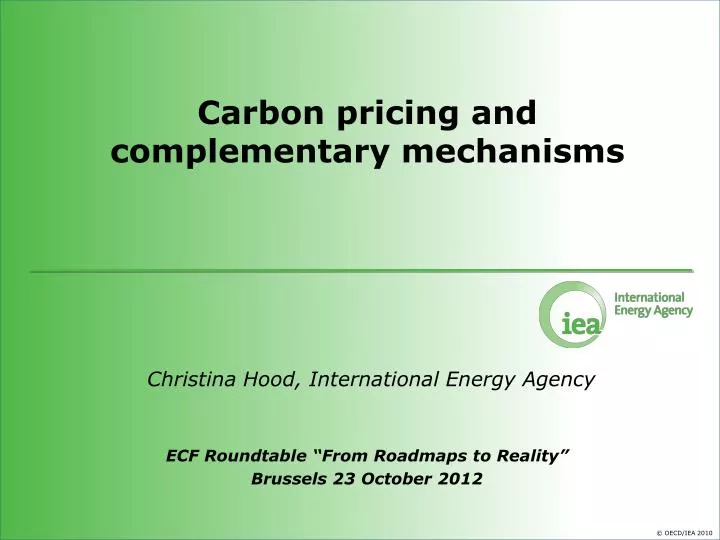 carbon pricing and complementary mechanisms