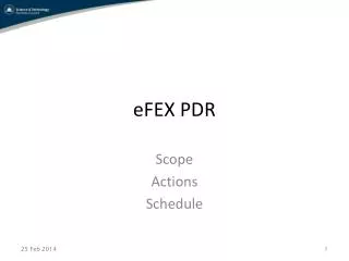 eFEX PDR