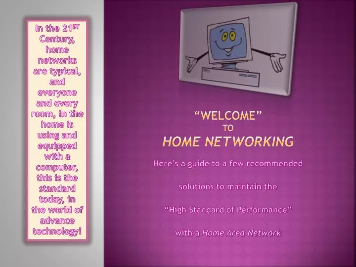 welcome to home networking