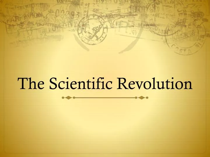 the scientific revolution