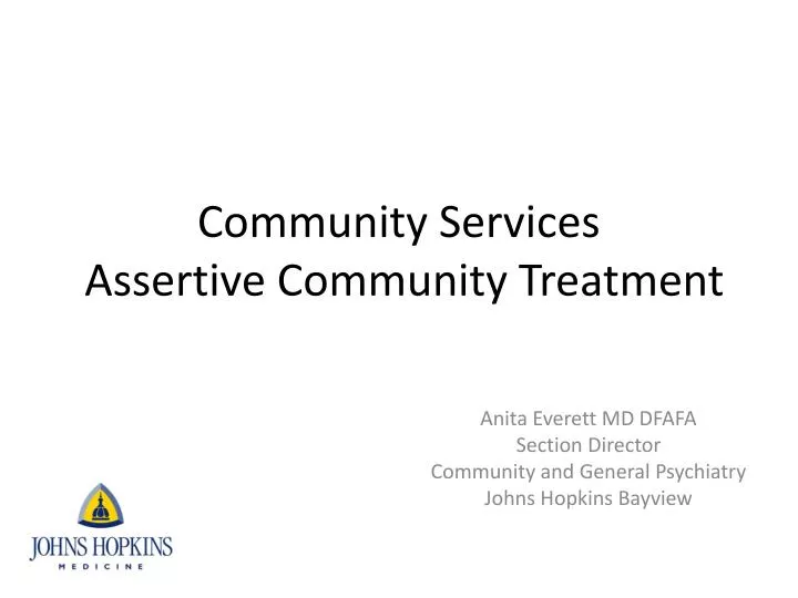 community services assertive c ommunity treatment