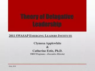 Theory of Delagative Leadership