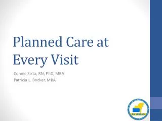 Planned Care at Every Visit