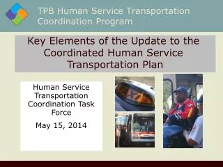 TPB Human Service Transportation Coordination Program