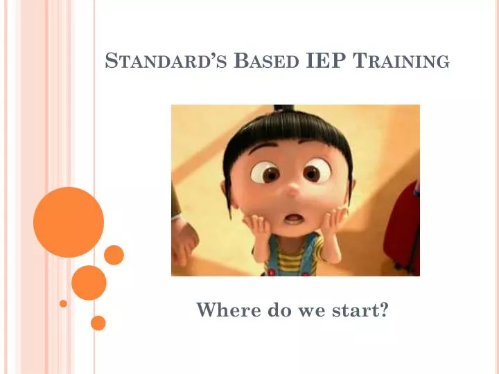 standard s based iep training