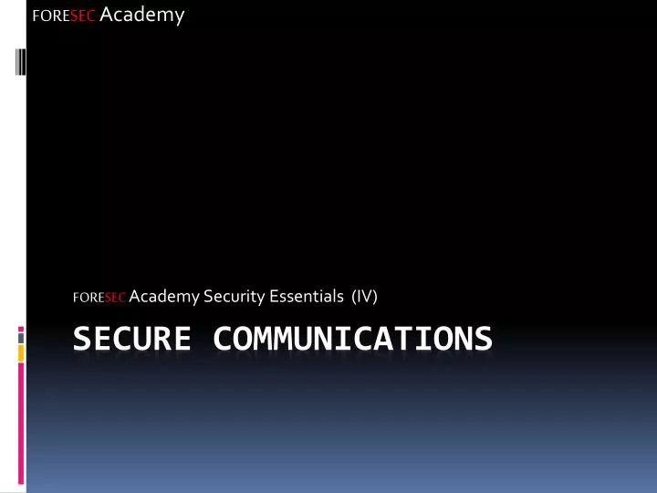 fore sec academy security essentials iv