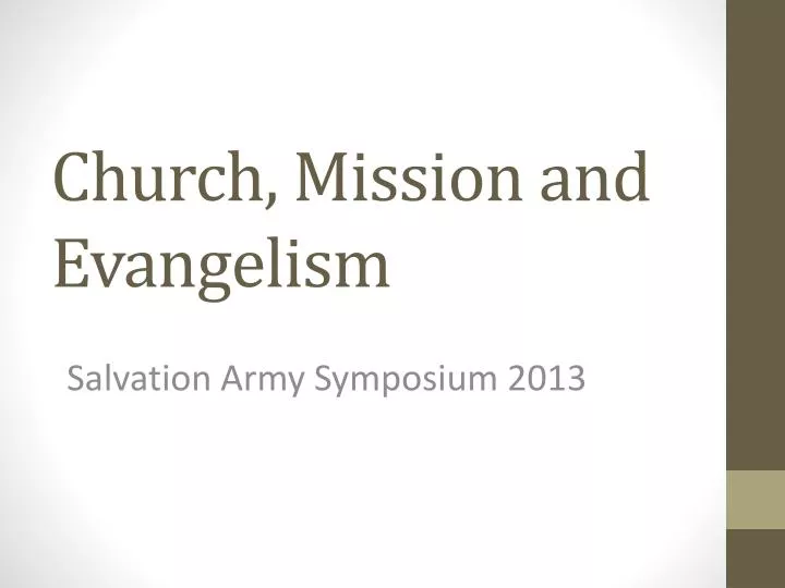 church mission and evangelism