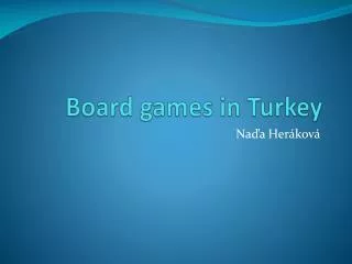 Board games in Turkey