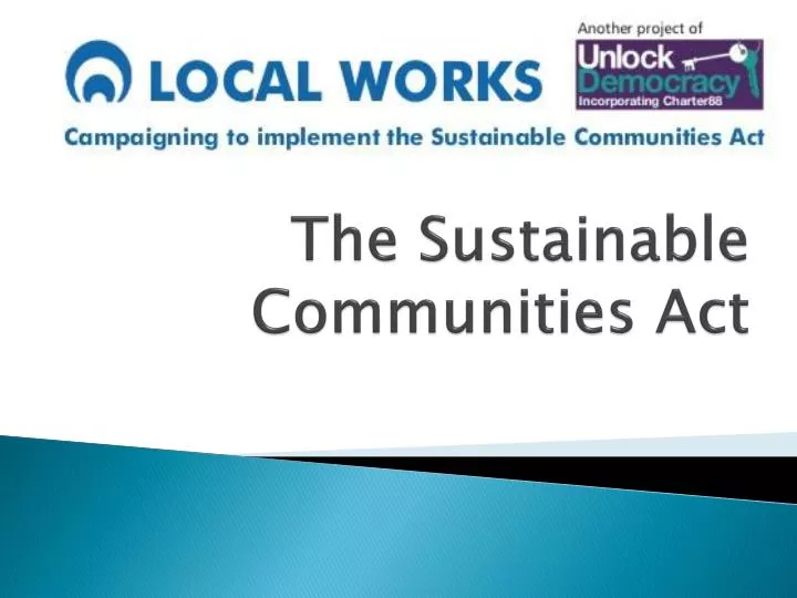 the sustainable communities act