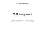 CRAP Assignment
