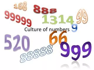 Culture of numbers