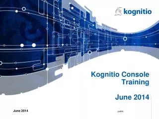 Kognitio Console Training June 2014
