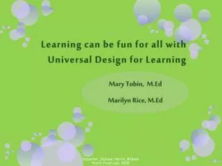 Learning can be fun for all with Universal Design for Learning