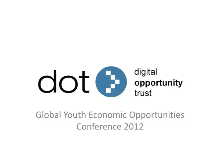 global youth economic opportunities conference 2012