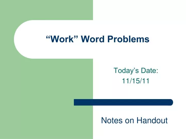 work word problems
