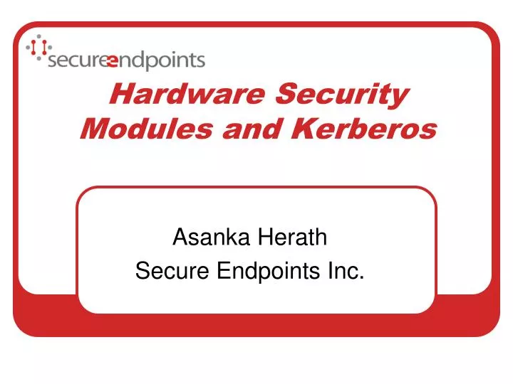hardware security modules and kerberos