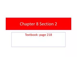 Chapter 8 Section 2