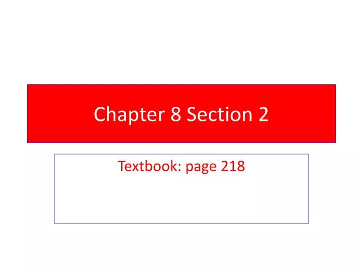 chapter 8 section 2