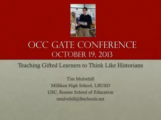 OCC GATE Conference October 19, 2013