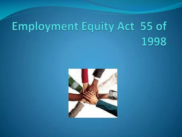 employment equity act 55 of 1998