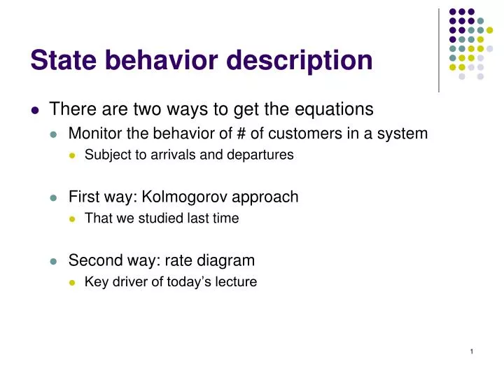 state behavior description