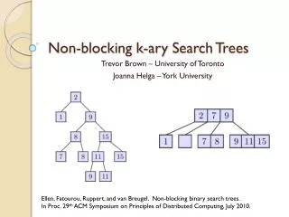 Non-blocking k- ary Search Trees