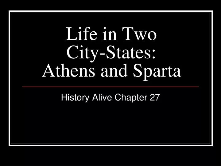 life in two city states athens and sparta