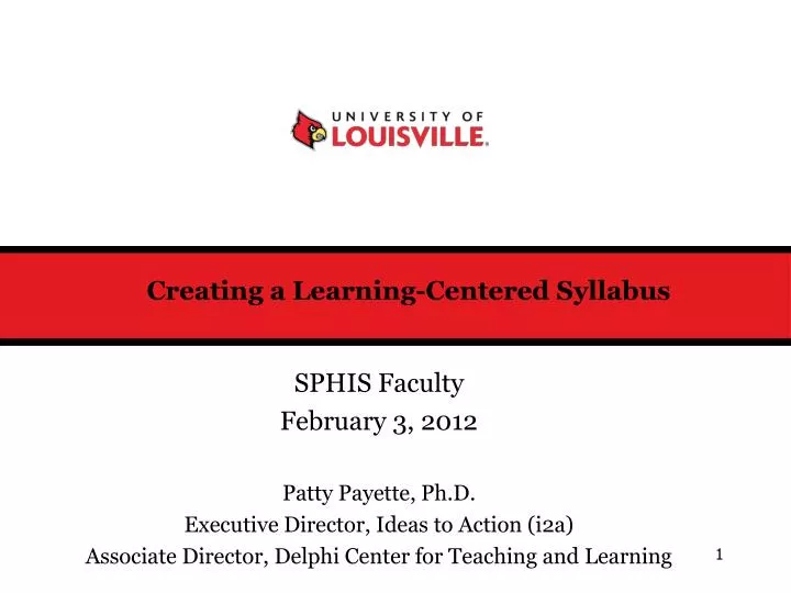 creating a learning centered syllabus