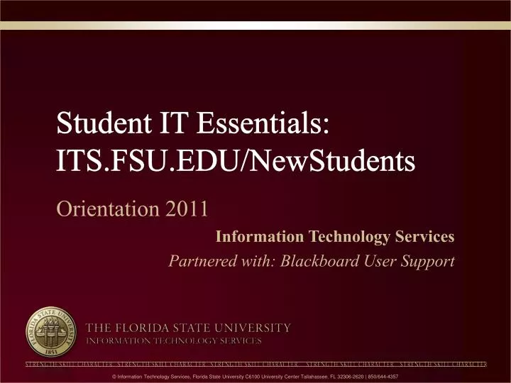 student it essentials its fsu edu newstudents