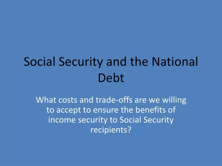 social security and the national debt