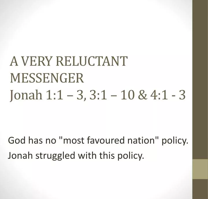 a very reluctant messenger jonah 1 1 3 3 1 10 4 1 3