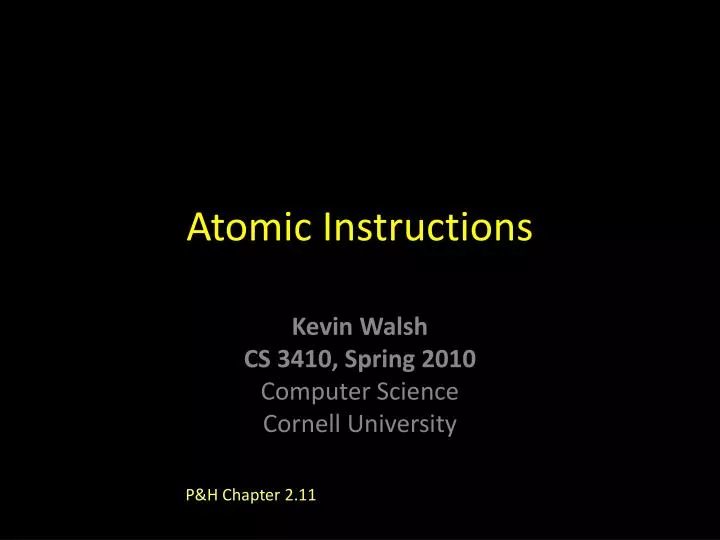 atomic instructions