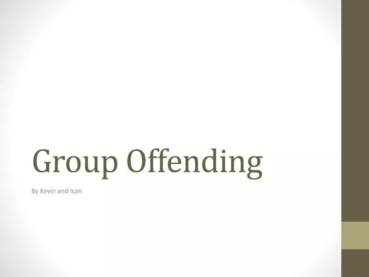 group offending