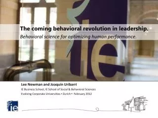 The coming behavioral revolution in leadership.