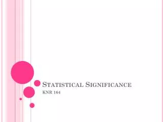 Statistical Significance