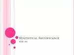 Statistical Significance - slide 1