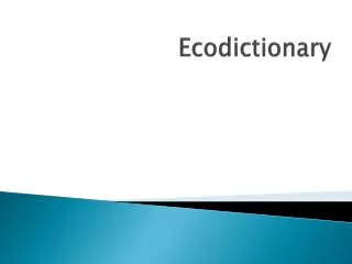 Ecodictionary