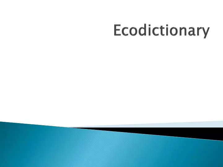 ecodictionary