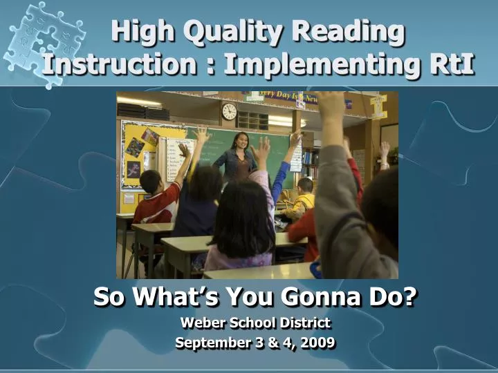high quality reading instruction implementing rti