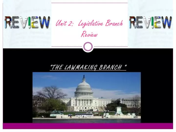 unit 2 legislative branch review
