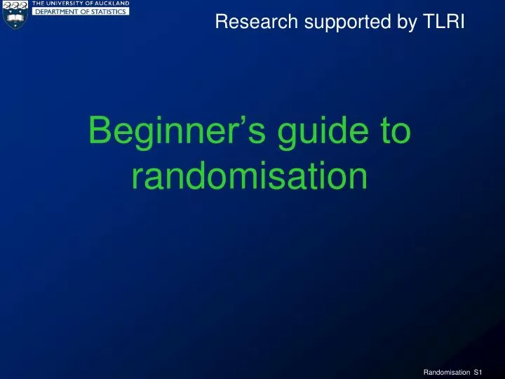 beginner s guide to randomisation